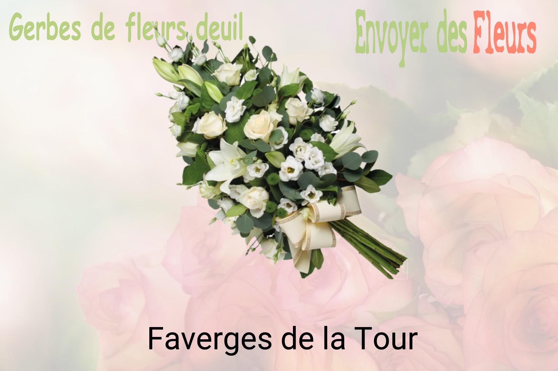 Gerbe de fleurs de deuil livrée à Faverges-de-la-Tour